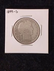 1899 S Barber 90% Silver Half Dollar 50c US Coin