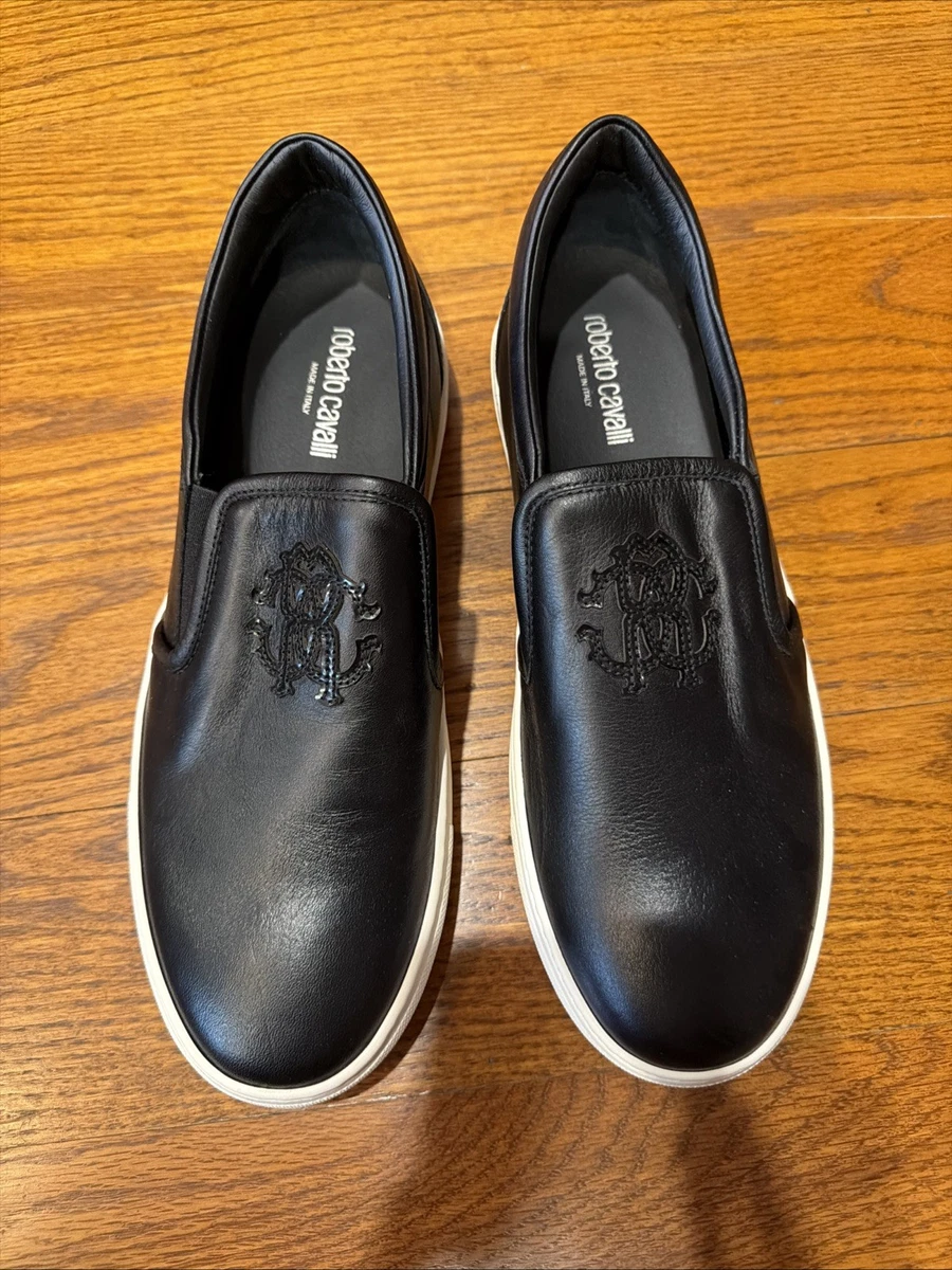 Roberto Cavalli Leather Upper Black Casual Shoes for Men for  display picture 1