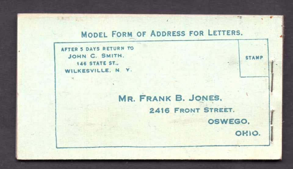 US 1916 ONE CENT WASHINGTON UNEXPLORED BOOKLET SC. #BK55 MNH NICELY CENTERED - Image 2 of 2