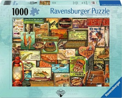 RAVENSBURGER PUZZLE*1000 TEILE*WANDERLUST*GONE FISHING*ANGELN GEHEN*RARITÄT*OVP