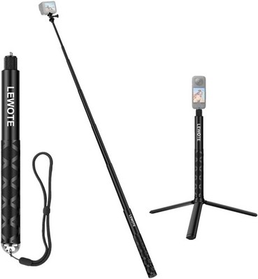 Ausziehbarer Selfie Stick Kompatibel mit Insta360 One X2 X3 XR/RS/GO 2 GO 3,