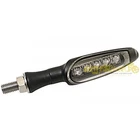Turn signal KOSO LED in steel black color with clear lens approved