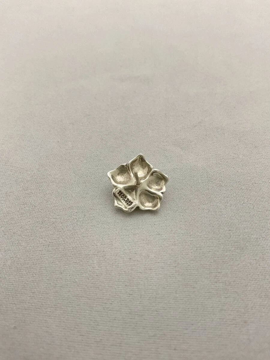 Authentische Tiffany & Co. Perle Blume Einzel Ohrring Sterlingsilber 925