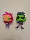 Funko Pop Teen Titans Go! Night Begins to Shine Starfire Beast Boy Lot Figure