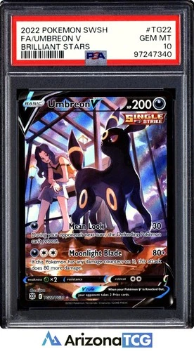 Pokemon 2022 Umbreon V TG22/TG30 Trainer Gallery Brilliant Stars GEM MINT PSA 10