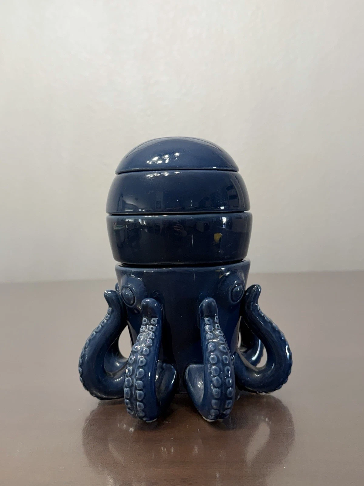 World Market Blue Octopus Porcelain Measuring Cups Set
