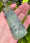NATHAN JERRY NZ INANGA  POUNAMU  GREENSTONE JADE MAORI ENGRAVED 4” HEI TOKI ADZE