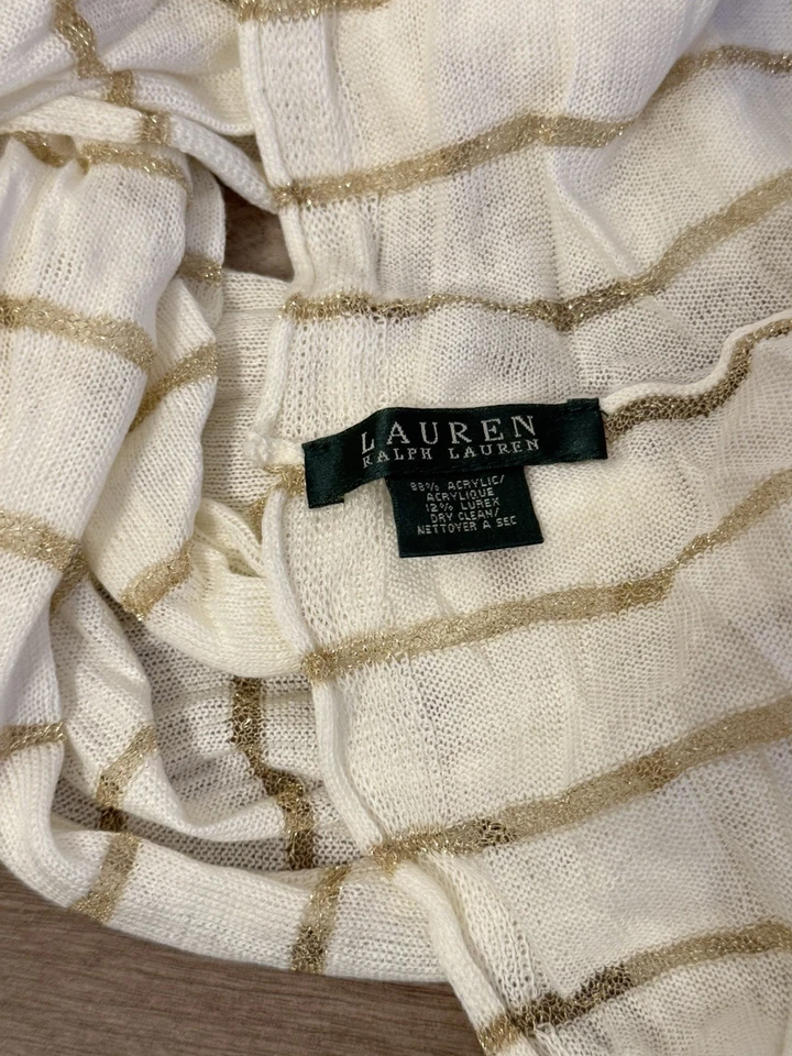 Ralph Lauren Infinity шарф петля золото и белый - Изображение 2 из 2