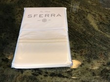 Pair Sferra Grande Hotel KING Pillowcases Cotton Percale 22 X 42" IVORY/IVORY 