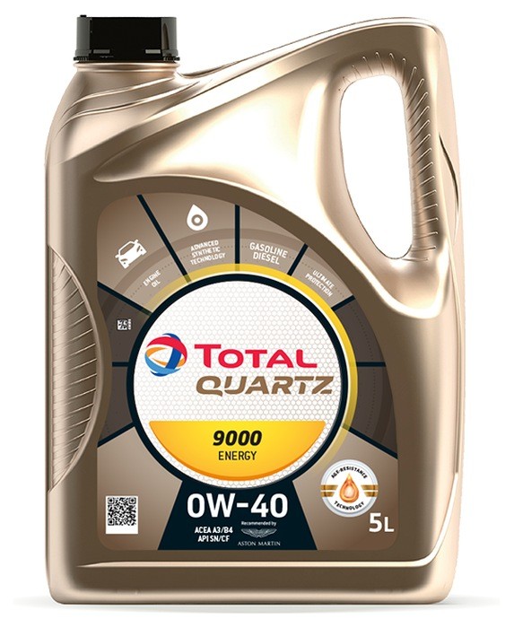 Huile Quartz 9000 Energy 0W40 5L évite la surchauffe et la consommation excessive de lubrifiant