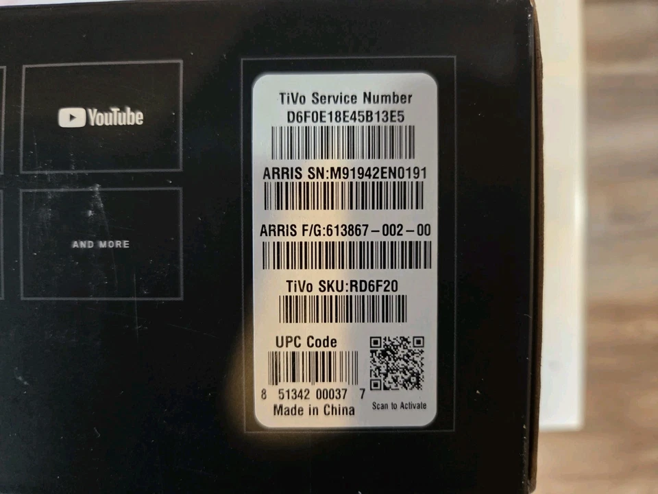 TiVo Edge 2TB DVR Streaming Player with Remote and Power Cable FOR ANTENNA - Image 4 of 4