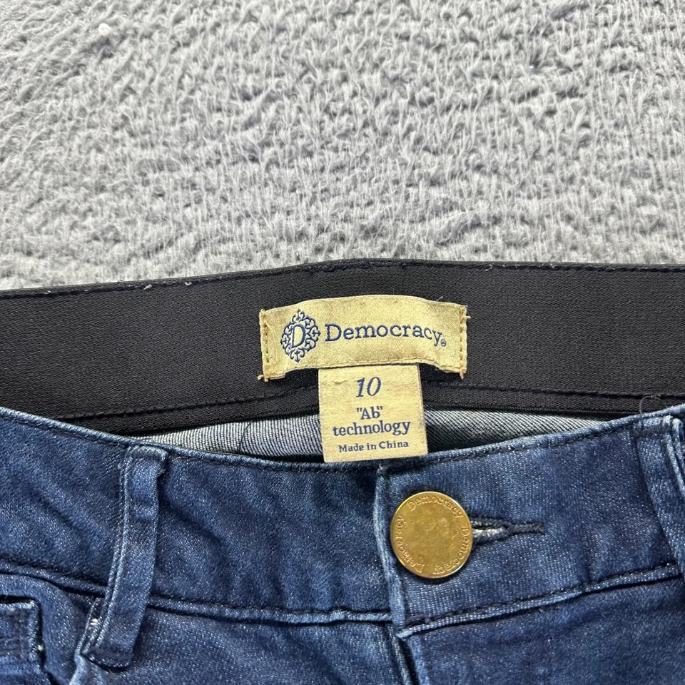Democracy Jeans Womens Size 10 Blue Dark Wash Cotton Stretch Boot Fit Denim - Image 4 of 4