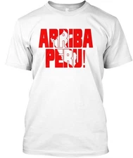 Arriba Peru With Map T-Shirt Made in the USA Size S to 5XL