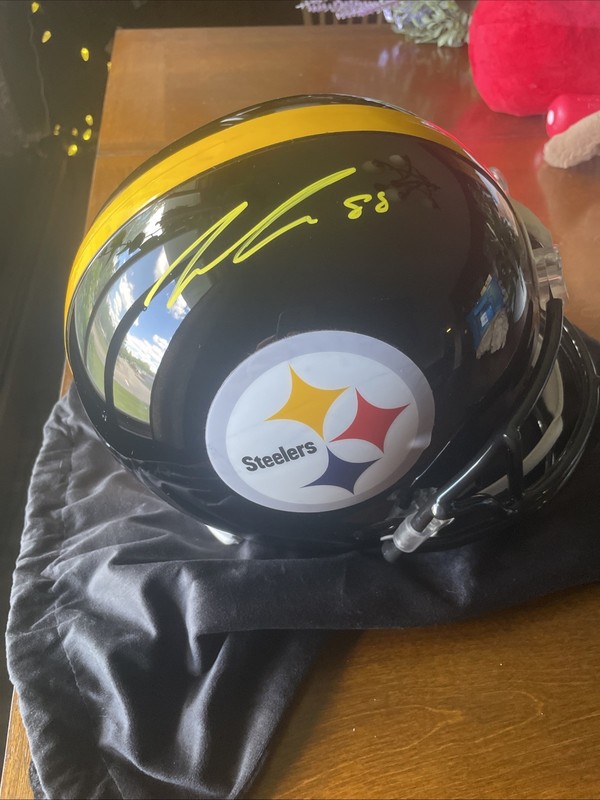 Pat Freiermuth Autographed/Signed Pittsburgh Steelers Replica Helmet