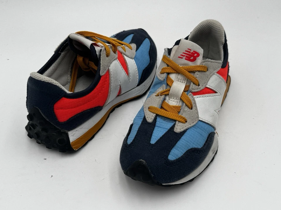 Zapatillas New Balance 327 Niño Pequeño Talla 13 Natural Índigo Eléctrico Rojo Zapatos Foto 2 de 4