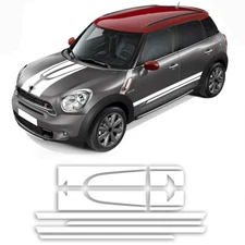 Racing Hood Side Trunk Sticker Stripe Decal Kit For Mini Countryman Cooper S R60