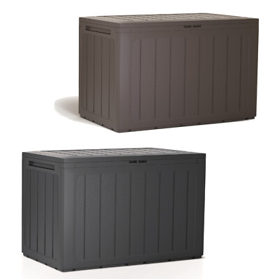 Boardebox Gartenbox Kissenbox Gartentruhe Verschließbar (190 Liter, Anthrazit)