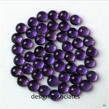 AFRICAN AMETHYST 3.5 MM ROUND CABOCHON ALL NATURAL 6 PIECE SET F-4770