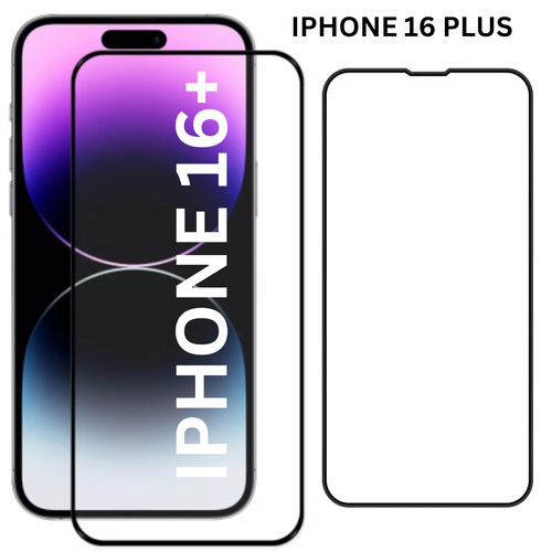 For Apple iPhone 16 Plus Tempered Glass Full Phone Cover Screen Protector New