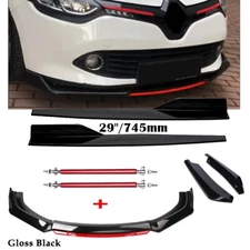 Front Bumper Lip Spoiler Splitter Rear Lip Side Skirt For Renault Clio MK2