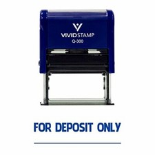 For Deposit Only Self-Inking Office Rubber Stamp