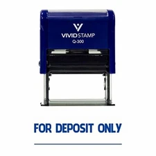 For Deposit Only Self-Inking Office Rubber Stamp