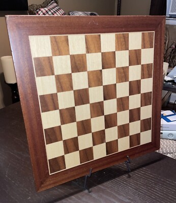 Inlaid Wood Champion Chess/Checkers Board by Cambor made In Spain