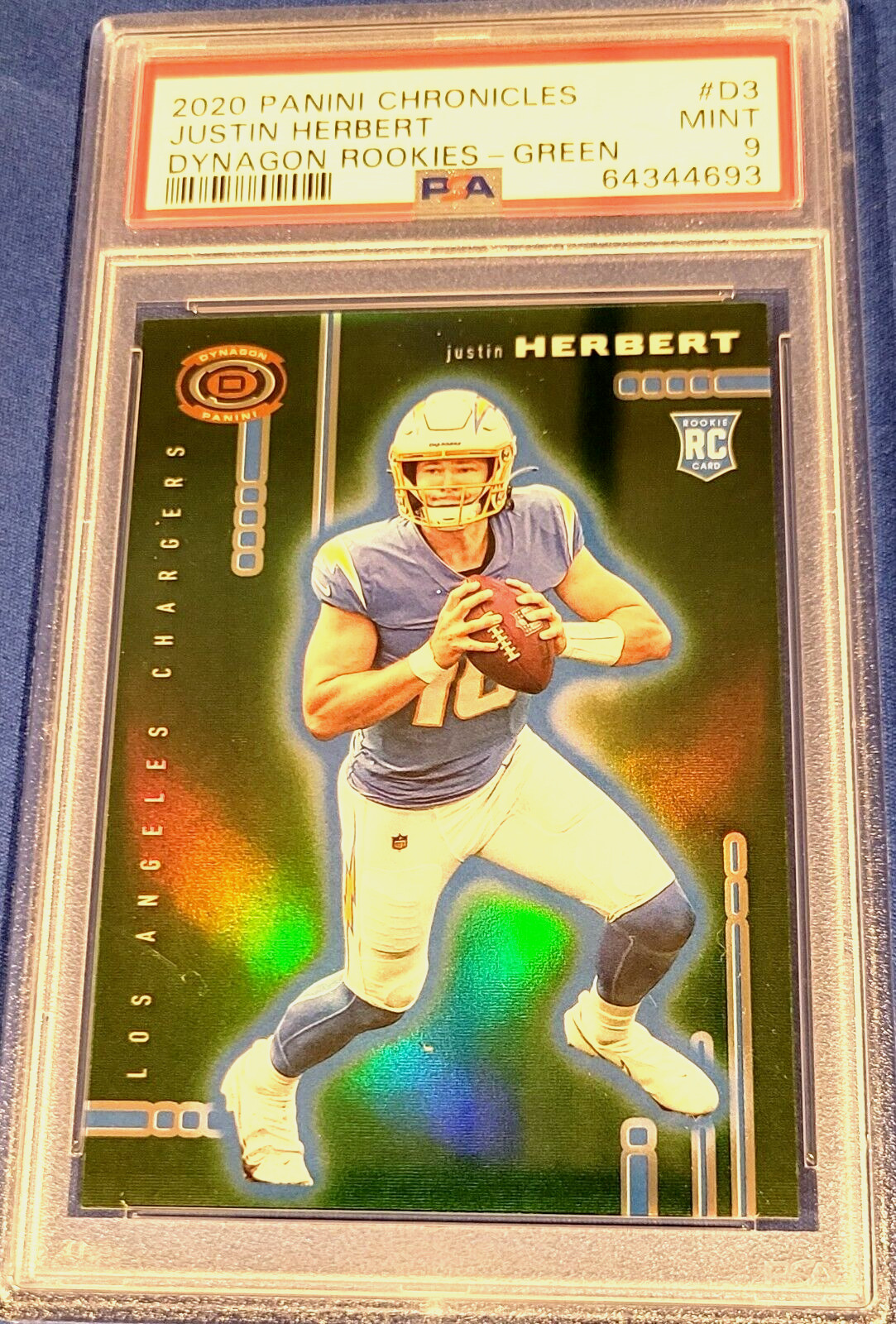 Justin Herbert Panini Chronicles Dynagon Rookies #D3 Green