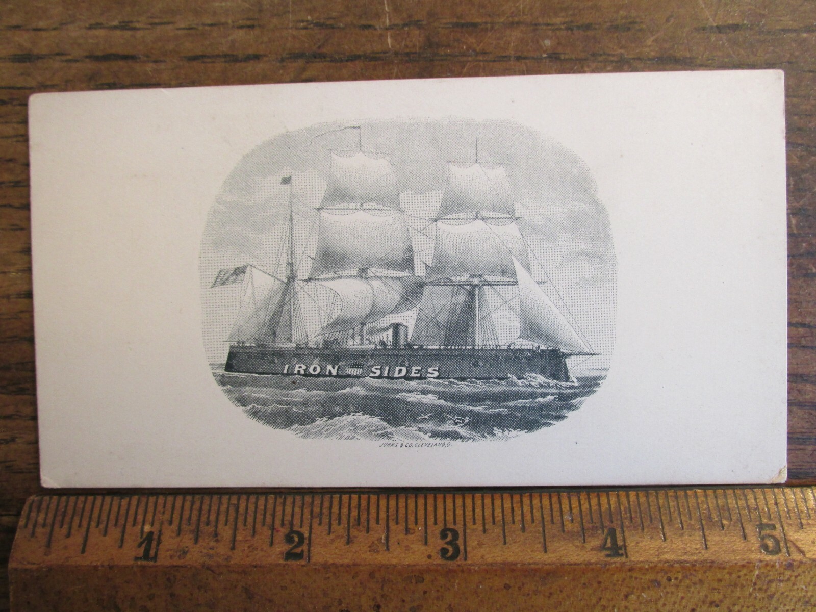 Antique Vintage Ephemera Old Ironsides Trade Card Columbus OH Bell System Logo