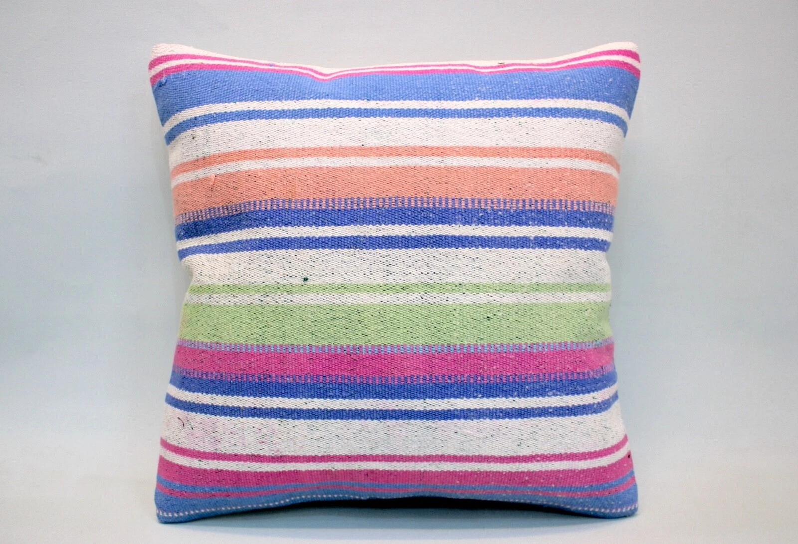 Kilim Pillow Cover, 16x16 in, Vintage Throw Pillow, Decorative Pillow Cushion