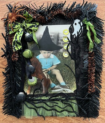 #707 Assemblage Art HALLOWEEN WALL DECOR Collage