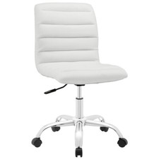 Modway Furniture Ripple Armless Mid Back Office Chair, White - EEI-1532-WHI