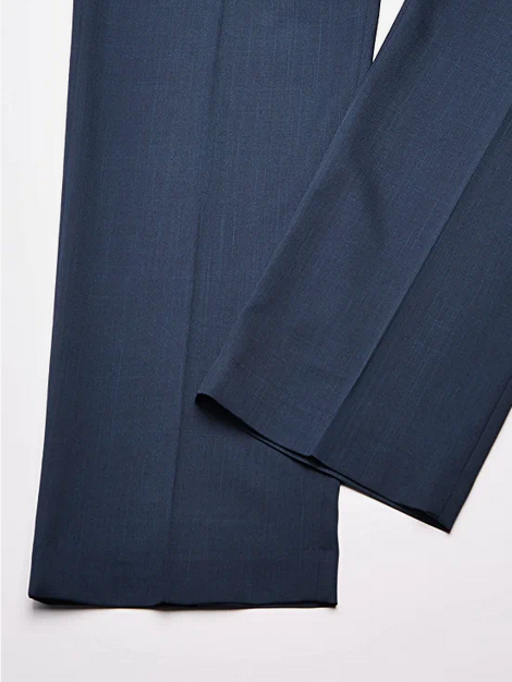 Savane Men's Flat Front Stretch Crosshatch Dress Pant Cotton Dk Blue[ 32x32]