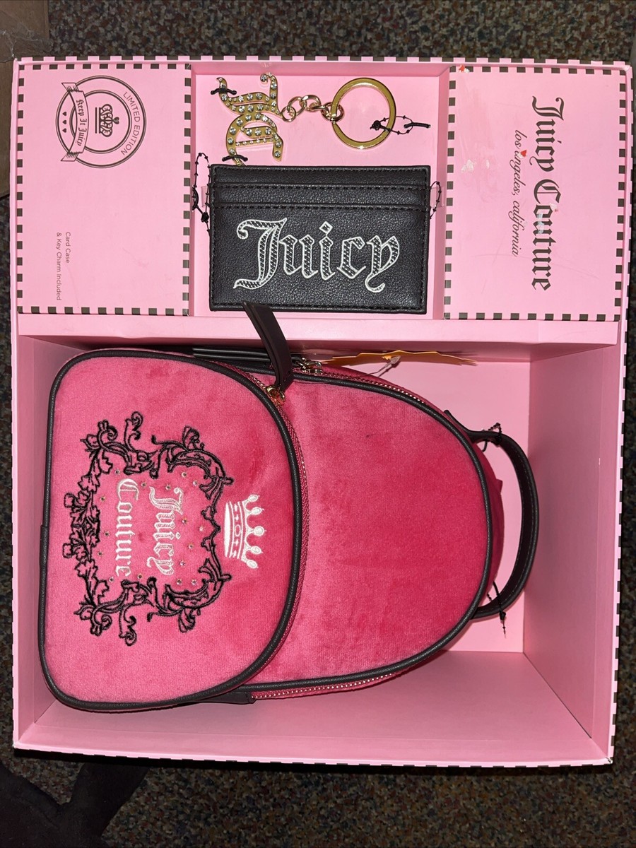 Juicy couture heritage backpack gift set Juicy Couture Dusty Blush Velour Heritage Backpack Set Brand  main image 3