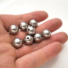 12mm 5.8g Bulk Stainless steel small hole 3mm beads Jewelry Finding/Making DIY