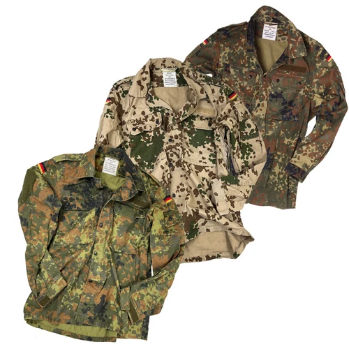 ORIGINAL GERMAN ARMY field blouse Flecktarn camo / desert camo / tropentarn BW jacket blouse