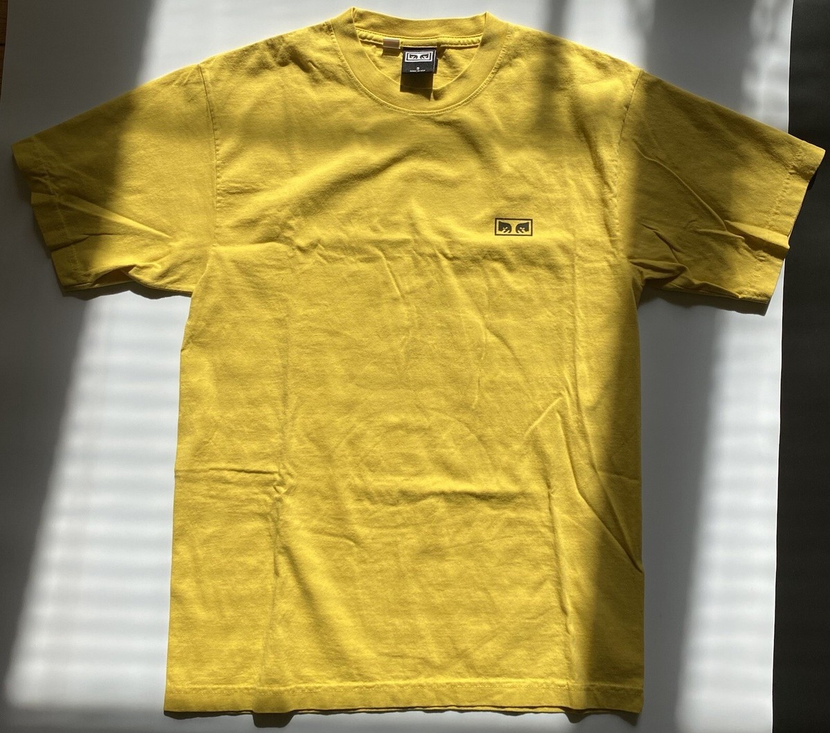 Obey T Shirt Yellow Logo Small Vintage Streetwear Punk Obey T Shirt Yellow Logo Small Vintage Streetwear Punk