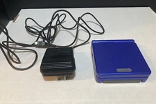 2002 Nintendo Game Boy Advance SP Cobalt Blue System AGS-001 w/ One Game