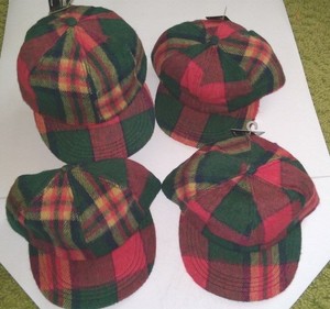 plaid wool cap with ear flaps