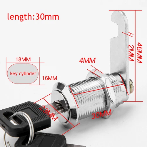 16–30 Mm Nockenschloss Für Tür Schublade Schrank Briefkasten Schließfach DE NEU - Bild 14 von 33