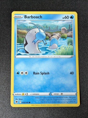 Barboach 035/189 - Carta Pokémon Comune Reverse Holo - Espansione Astral Radiance (Spada & Scudo)