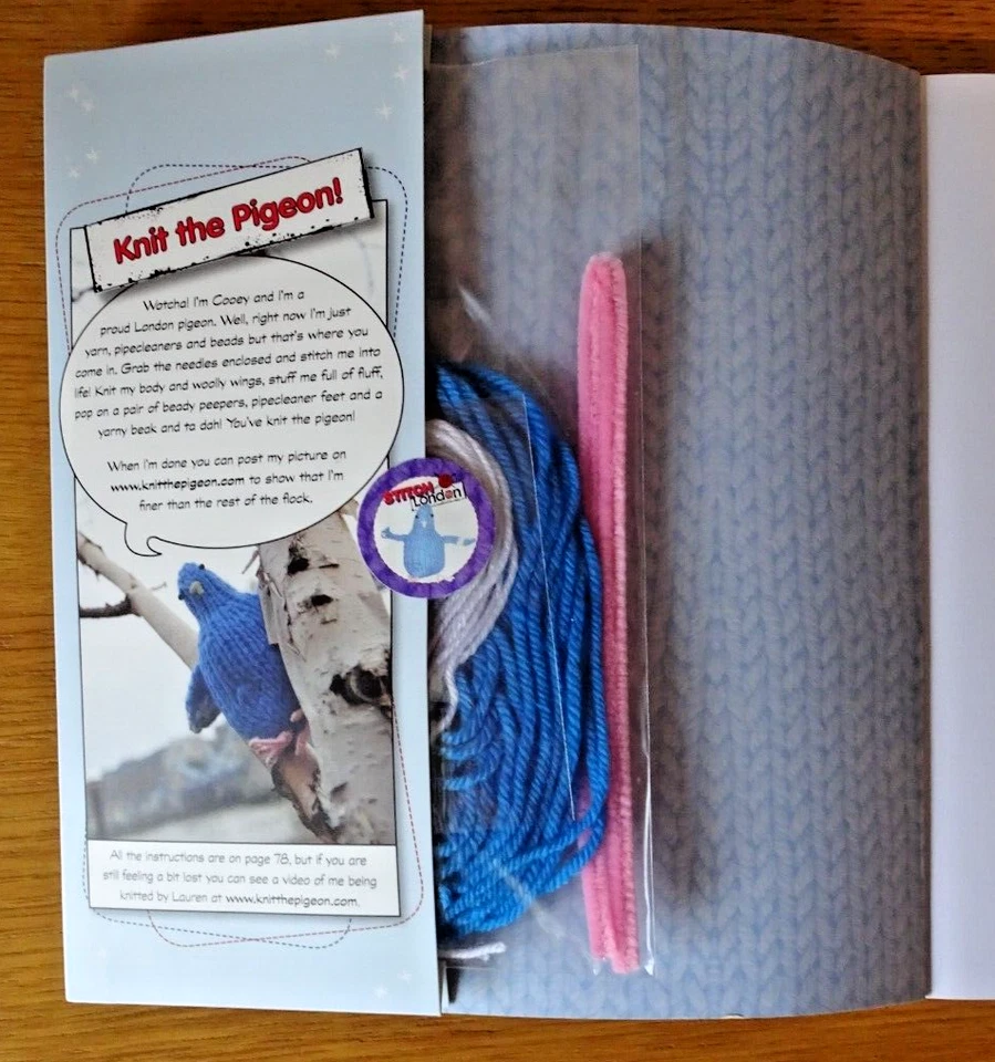 Stitch London by Lauren O'Farrell knitting book, unopened knitted pigeon, NEW - Image 2 of 3