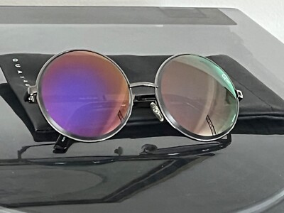 QUAY AUSTRALIA CHELSEA GIRL .7.3 SILVER MIRRORED AUTHENTIC SUNGLASSES