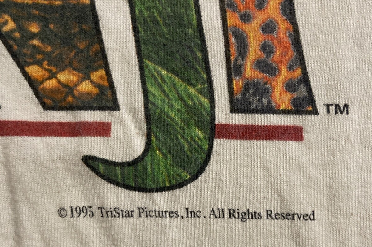 RARE JUMANJI T-Shirt vintage 1995 Movie Robin Williams Comedy Size 