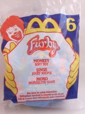 McDonald's Furby Monkey Soft Toy w/Clip 6 2000