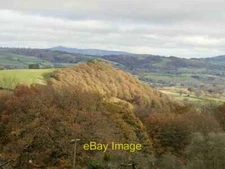 Photo 6x4 View over Mynd Bedstone Past oak woods towards a cloud covered  c2021