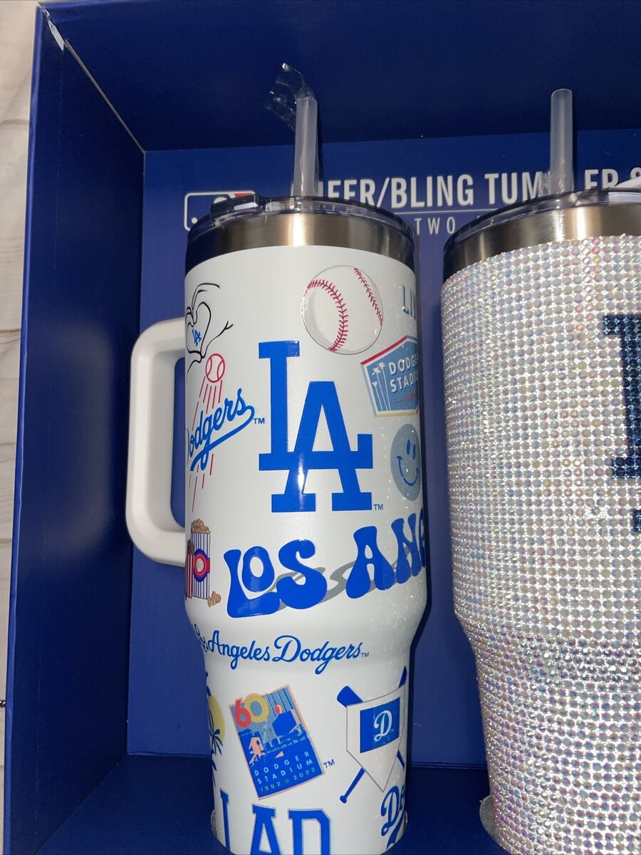 2 Los Angeles LA Dodgers Studded Bling 40 Tumbler Water 2 Los Angeles LA Dodgers Studded Bling 40 Tumbler Water