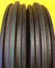 TWO 500X15,500-15,5.00X15,5.00-15 HEAVY DUTY 3 Rib Tractor Tires w/Tubes