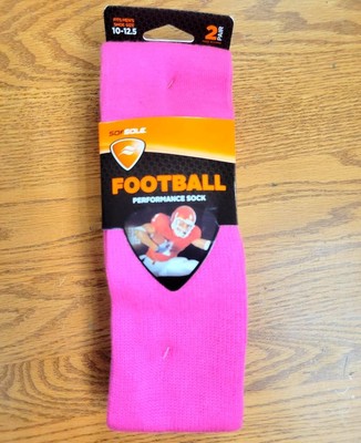 2pr SofSole Mens 10-12.5 Performance Football Socks Pink 86999 FAST SHIP! AG4