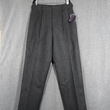 Prada Wool Pleated Herringbone Pantalone Trousers Pants - Men's Size 50 - Gray